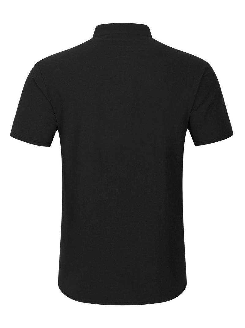 Ensemble pantalon ample décontracté en coton et manches courtes pour hommes printemps/été 2025_voghion.com