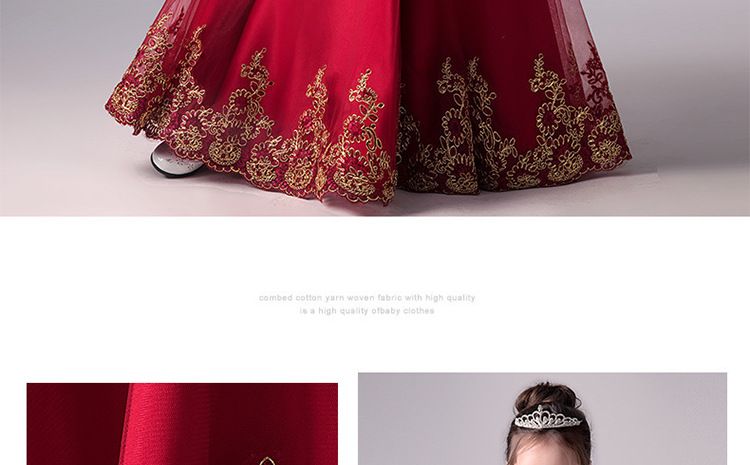 Kinderkleidung Kinderkleid Prinzessinnenkleid Mädchen flauschiges Garn Blumenmädchen Klavierauftritt Kostüm kleines Gastgeberabendkleid stilvoller Winter_voghion.com