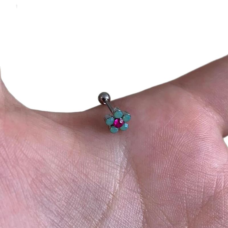 Nuovi orecchini cinesi a forma di fiore piccolo, rosso e blu, per donna, in stile etnico versatile e super lucido, di alto valore_voghion.com