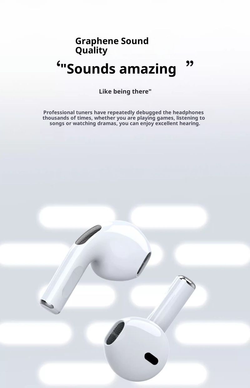 Słuchawki bezprzewodowe Pro4, 2024 słuchawki bezprzewodowe HiFi Stereo z mikrofonem z redukcją szumów ENC, długi czas odtwarzania w słuchawkach dousznych,_voghion.com