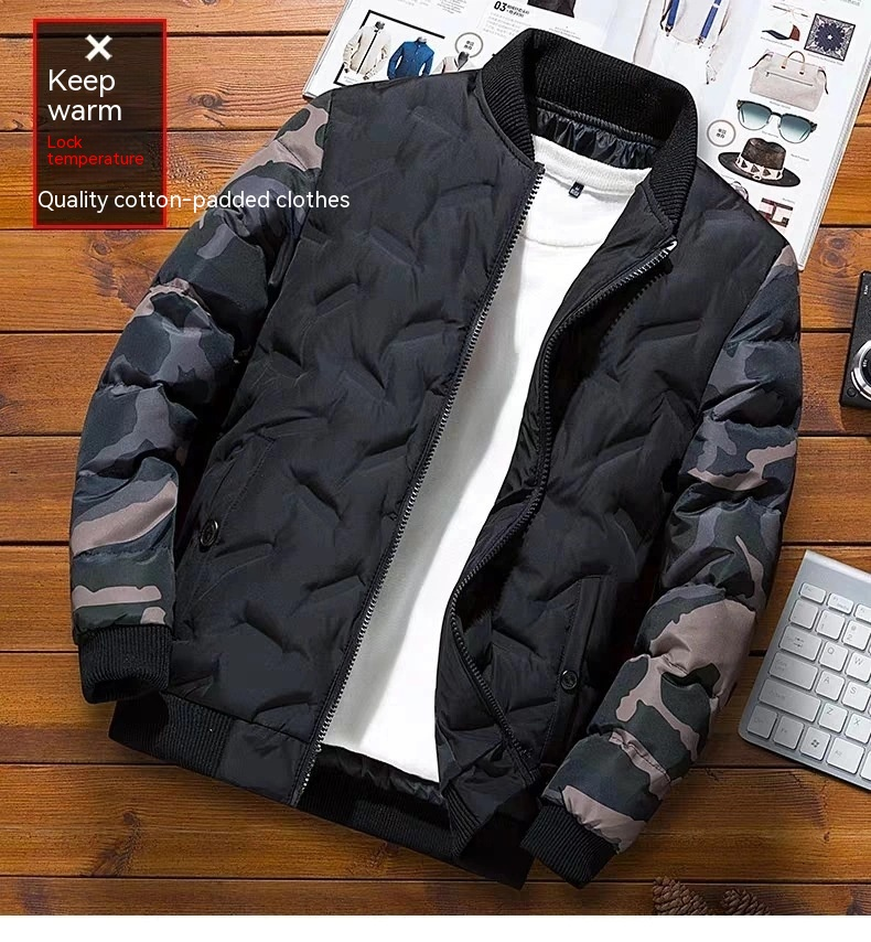 Chaqueta de béisbol de invierno para hombre, versión coreana, chaqueta de plumón, nueva chaqueta de algodón grueso y moderna, chaqueta para hombre_voghion.com