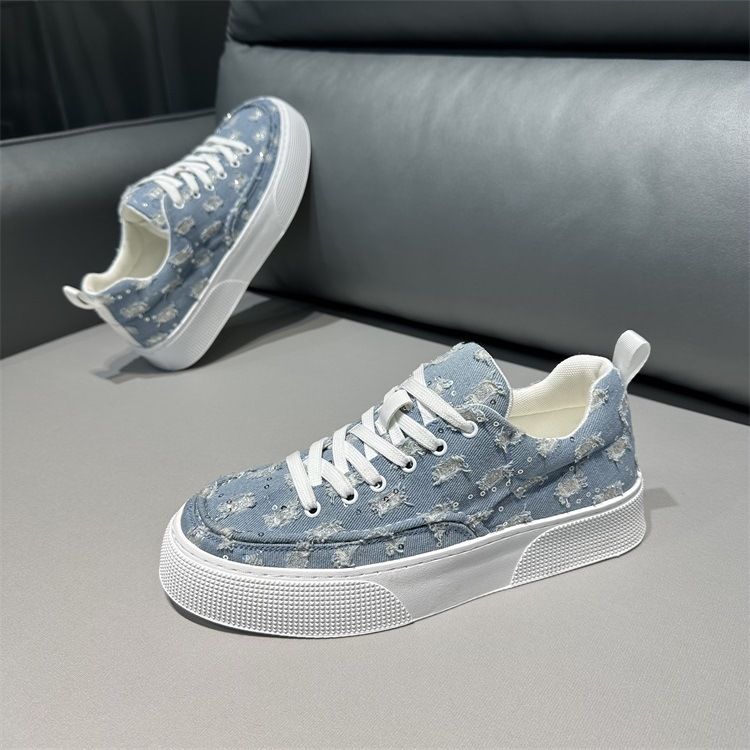 Trendy Herren Sommer neue Low Cut Pailletten Stoffoberfläche, bequeme lässige Boardschuhe mit weicher Sohle_voghion.com
