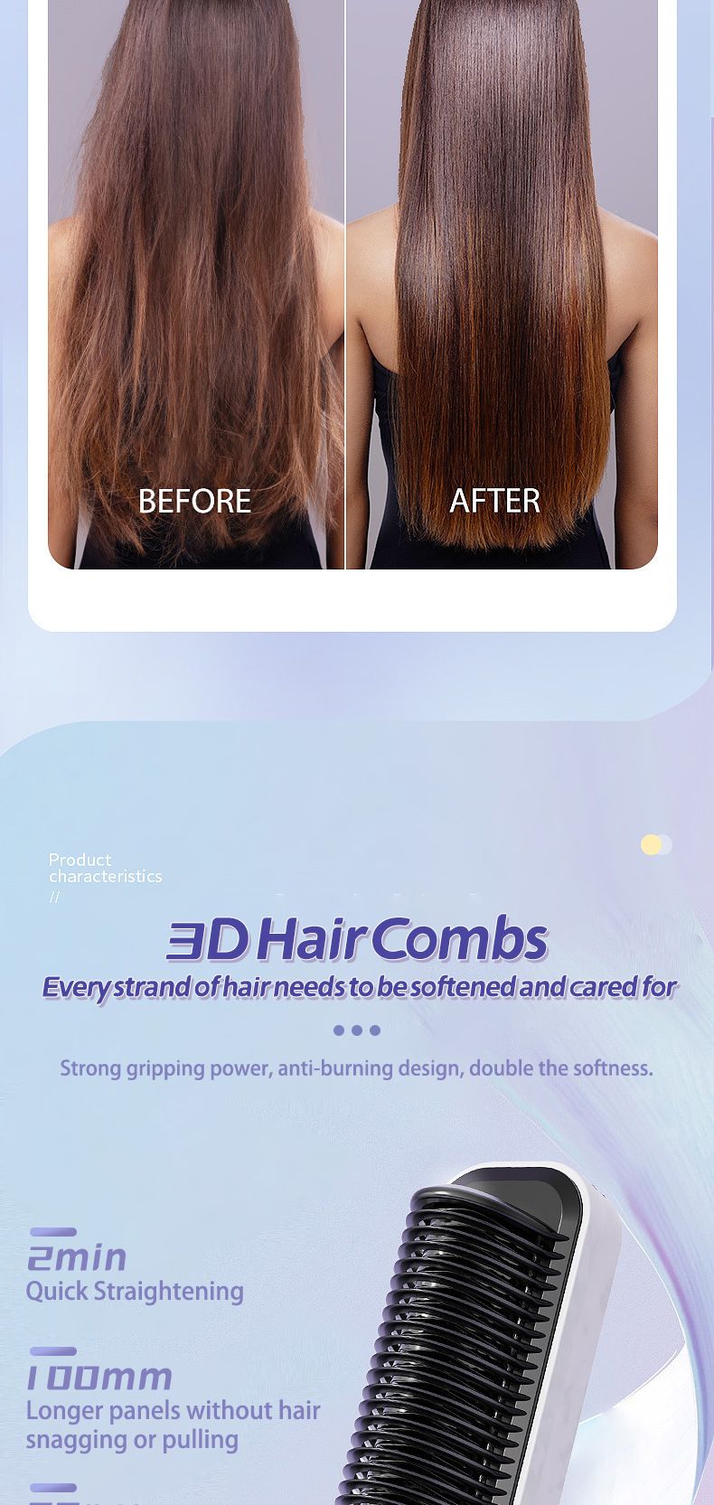 New Direct Negative Ion Straightener Does Not Hurt Hair, Lazy People, Straight and Dual purpose Clipper Electric Curling_voghion.com