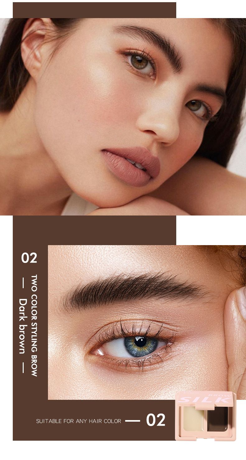 Pudaier Augenbrauengel, zweifarbig, wasserfest, langanhaltend, 3D-Brauenformung, Augenbrauen-Mascara, Haarfärbemittel, Haargel, Augenbrauenfixierung_voghion.com
