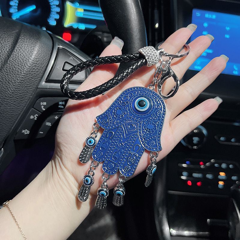 New Style Creative Devil Eye Rope Keychain Alloy Car Key Chain Bag Decoration Pendant_voghion.com