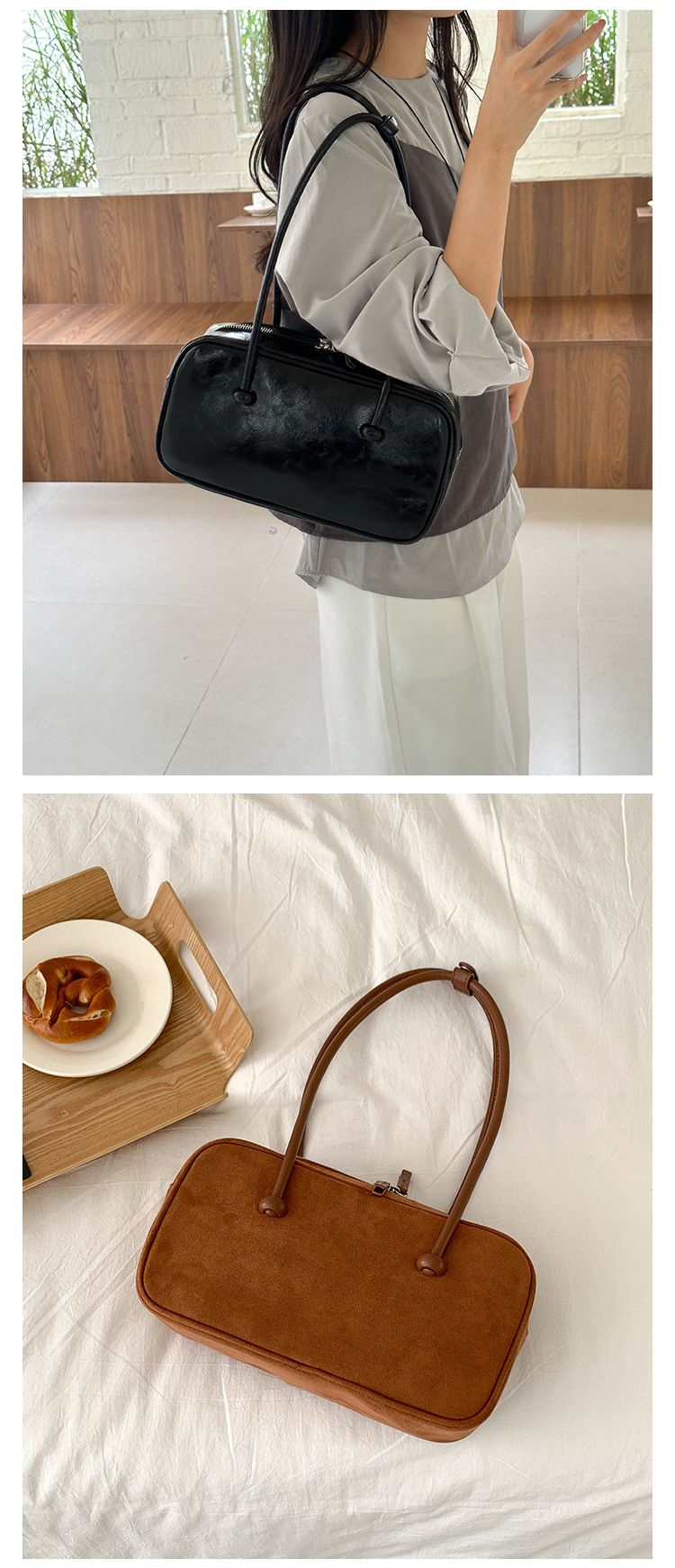 Borsa quadrata piccola e semplice, borsa a tracolla coreana del 2025, grande capacità, stile semplice da donna,_voghion.com