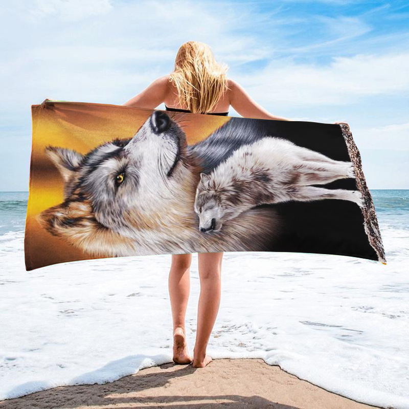 Bedrucktes Surfhandtuch, Strandtuch aus ultrafeinen Fasern, saugfähiges Strandtuch für Erwachsene_voghion.com