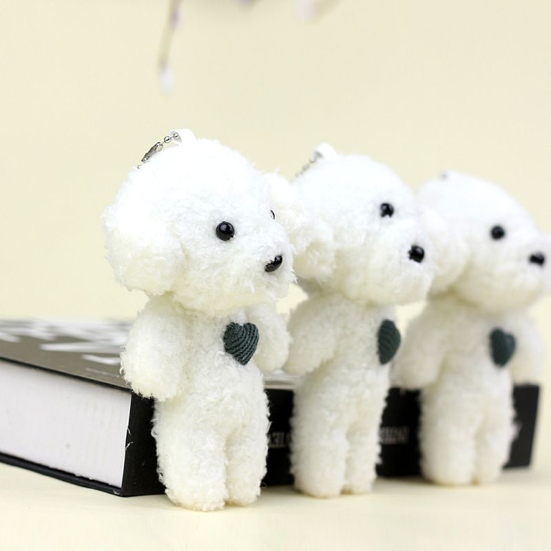 Small Teddy Adorable Dog Plush Toy Poodle Dog Keychain Bag Cute Accessory Puppy_voghion.com