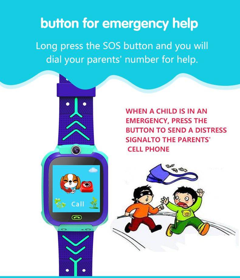 W23 Kids Smart GPS LBS Double Location Safe Children Watch Activity Tracker SOS Card for Android and IOS best watch_voghion.com
