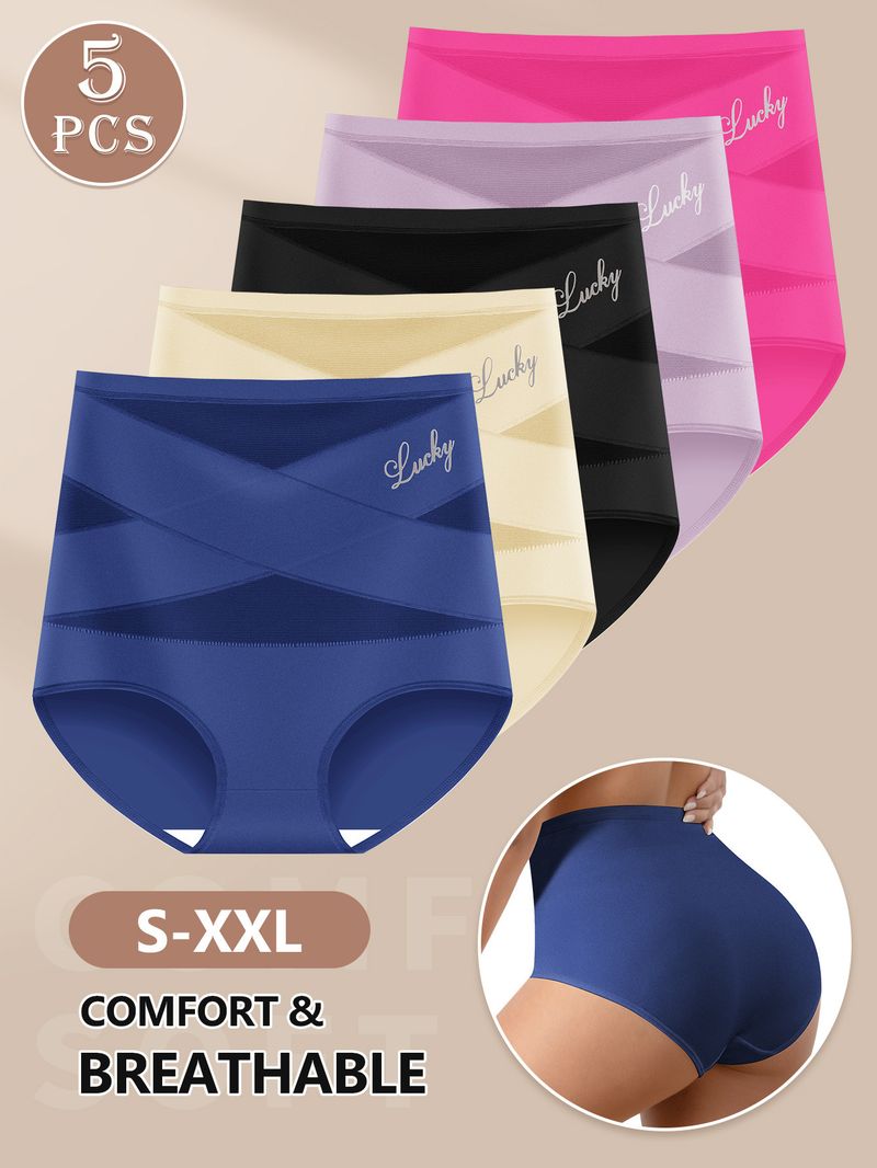 Höschen mit hoher Taille in Übergröße, Bauchweg-Unterwäsche für Frauen, formende Slips_voghion.com