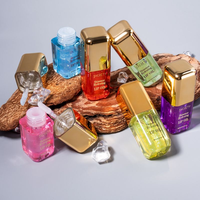 SHCOETY 6-Piece Minty Mirror Lip Oil Set - Hydrating, Long-Lasting & Non-Stick - Plumping Gloss For Dewy Lips_voghion.com