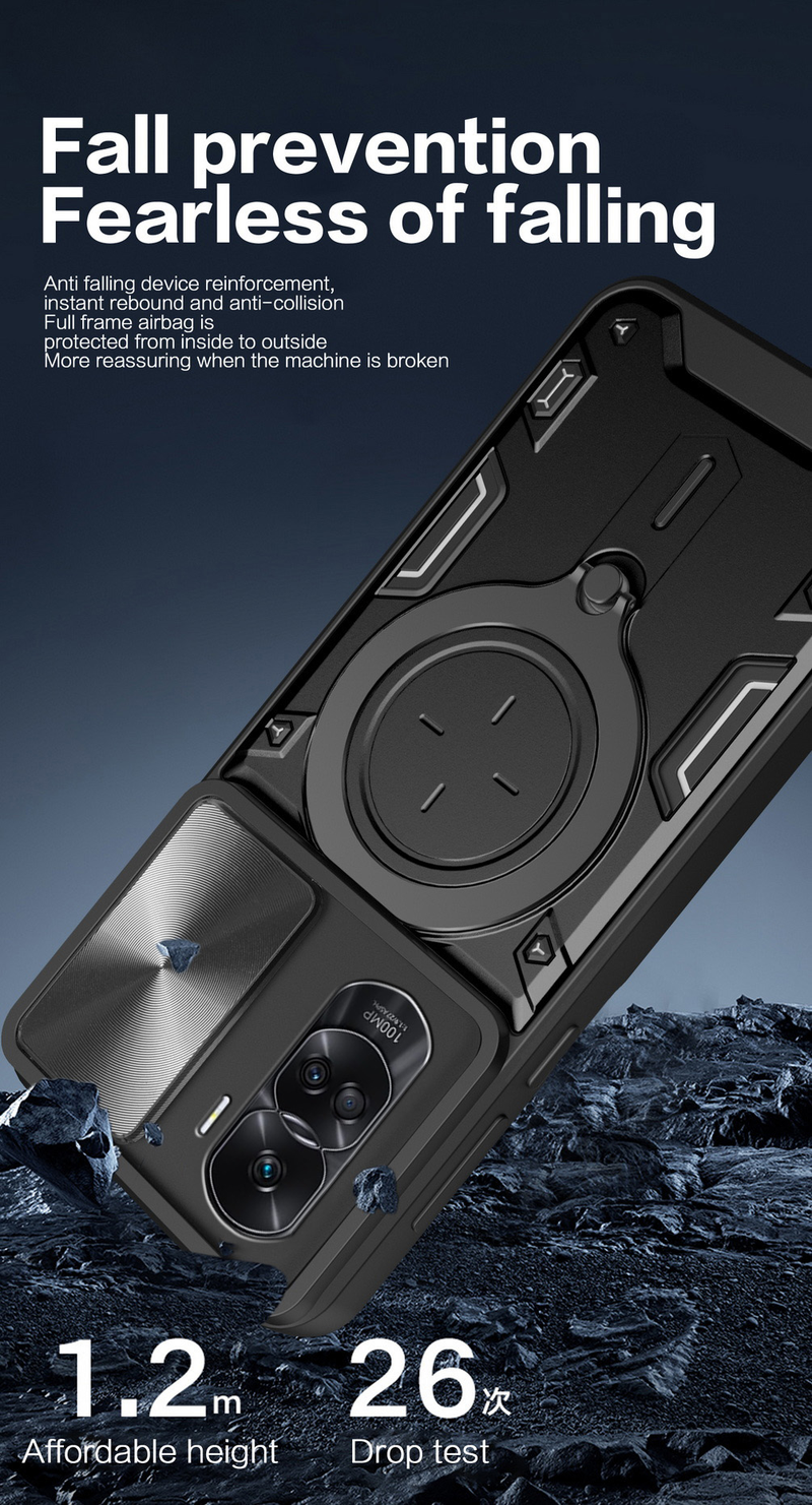 Custodia protettiva per fotocamera con anello in metallo per Honor 90 Lite X8A X7A X8 X6 X7 Honor 50 SE Armor Custodia protettiva per auto rotante ibrida_voghion.com