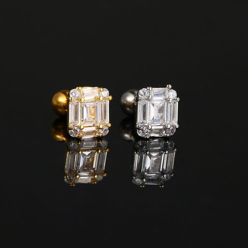 Orecchini piercing unisex per donna con micro zirconi intarsiati, orecchini popolari a forma di farfalla e fiore, a vite, con osso per le orecchie_voghion.com