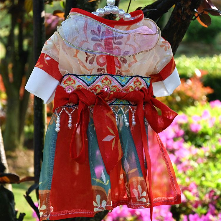 Huisdier Hanfu Kleine Zomeroutfit Dunne Teddy Bichon Pomeriaan Hond Kat Konijn Kleding Oude Stijl_voghion.com