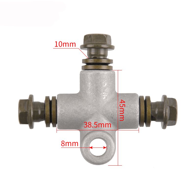 Universal M10 Hydraulic 3 Way Brake Oil Hose Adaptor Pipe Coupg Tee Split Port Adapte for Motorcycle ATV Dirt Pit Bike_voghion.com