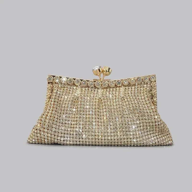 Designer 2025 Fashion Rhinestone Clutch For Women Shinny Dias Evening Party Purses Bag_voghion.com