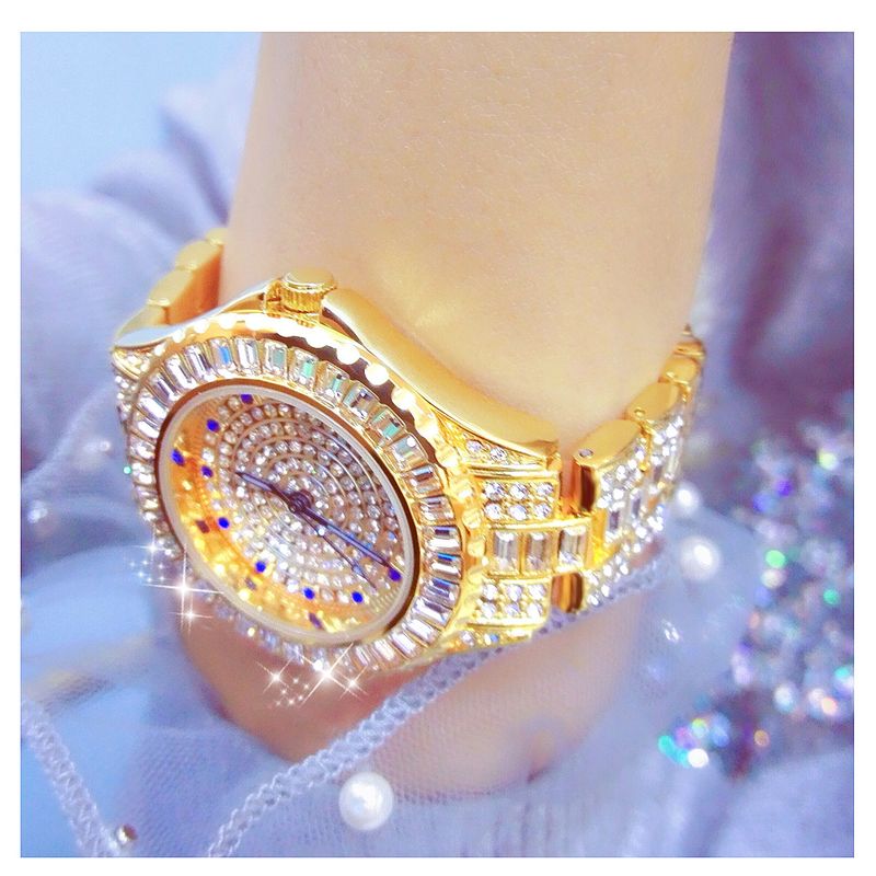 2024 New Fully Automatic Women's Fashion Trendy Full Diamond Starry Sky Waterproof Non-Mechanical Watch For Girls_voghion.com