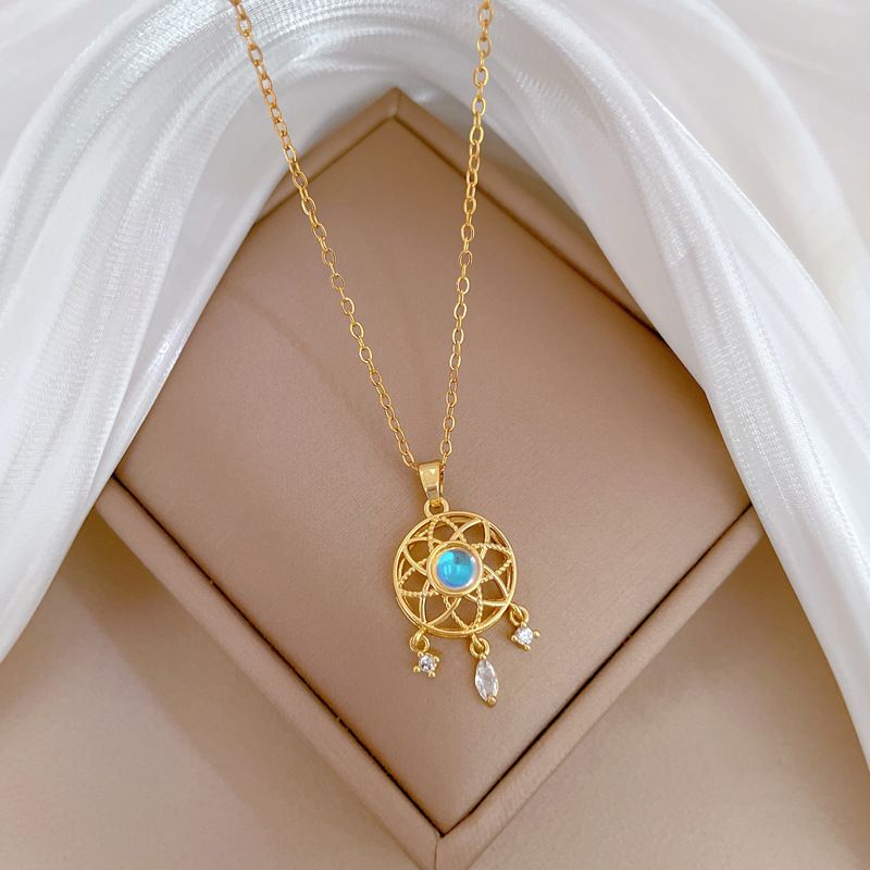 】 Silk 【 Sky Laying Dream Net Light Luxury Charm Gorgeous Full Diamond Necklace Women's Versatile Clavicle Titanium 【 】_voghion.com