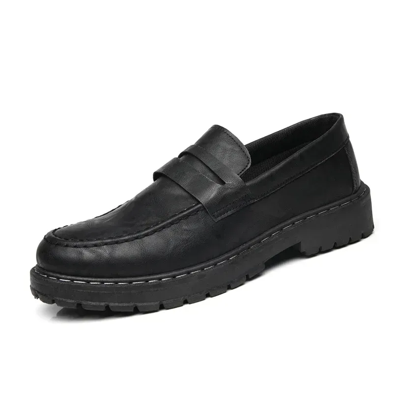 Leather Men Shoes Luxury Handmade Loafers Slip-On Solid Mens Casual Shoes Walking Shoes Driving Sneakers Shoes For Men 2025 New_voghion.com