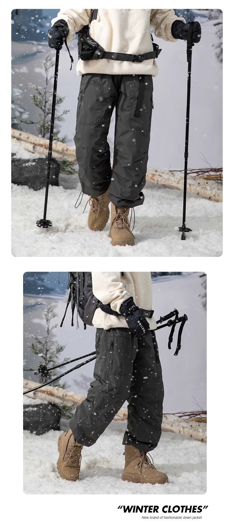 Mountain Style Outdoor Workwear Down For Men And Women, Winter New Thickened Fleece Lined Windproof Anti-Static_voghion.com