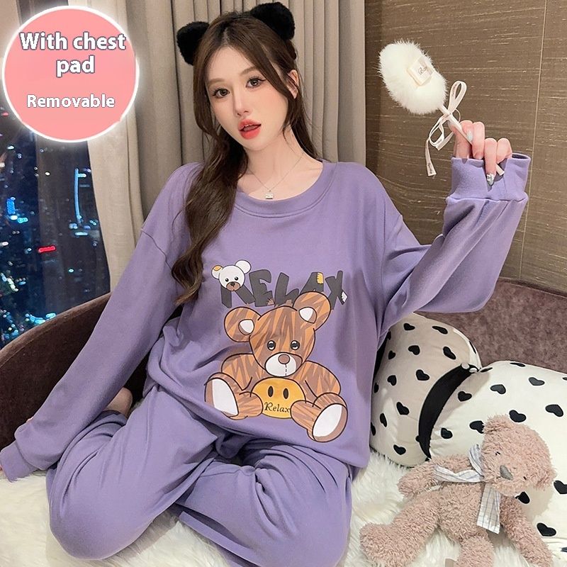 Fat mm plus size 200 pounds sleepwear women's double-sided German velvet warm autumn and winter long sleeved with chest_voghion.com