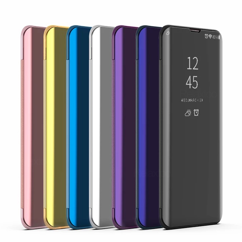 Étuis realmi 9pro Miroir Smart Bracket Book Cover pour oppo realme 9 pro realme9pro Cover View Cuir Béquille Flip Coq_voghion.com