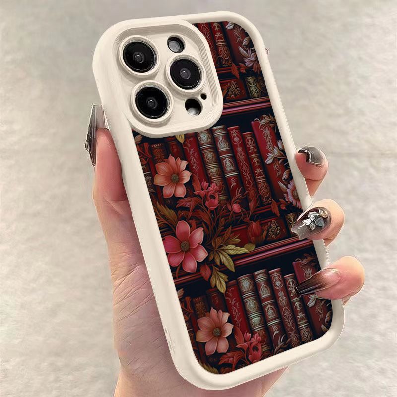 Puķu plaukta gleznas mīksts tālruņa maciņš iPhone 16 15 14 13 12 11 Pro Max XS X XR 7 8 Plus 15 16 PRO SE2 triecienizturīgs vāciņš_voghion.com