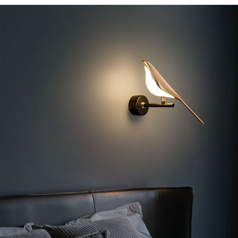 Nordycka minimalistyczna lampa sroka luksusowa sofa do salonu osobowość projektanta kreatywna sypialnia lampka nocna ptak stolik_voghion.com