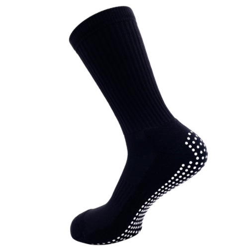 2025d Solid Color Non-Slip Soccer With Dotted Cushioning, Wear-Resistant Towel Bottom Sports Socks For Men, Sweat-Absorbent_voghion.com