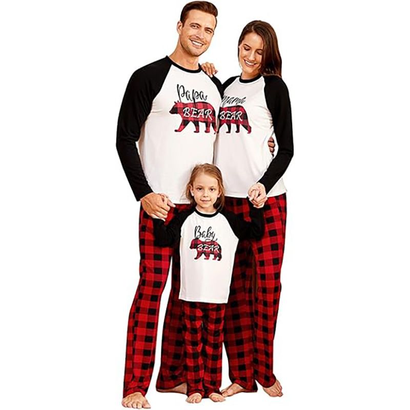 Family Matching Christmas Pajama Set - Long Sleeve Plaid & Reindeer Print Sleepwear (Adult, Kids & Pet Sizes)_voghion.com