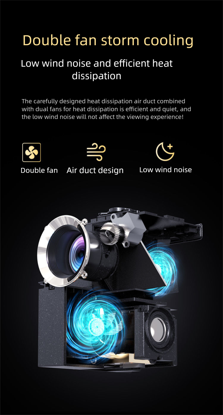 2025 New Ultra HD WIFI Projector Small Mobile Phone Screen Casting Dormitory Indoor Focus 5G Home Theater Machine_voghion.com
