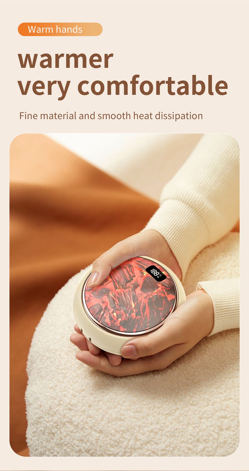 Rechargeable USB Hand Warmer, 3.7V Portable Pocket Heater With 1200mAh Battery For Indoor & Outdoor Use_voghion.com