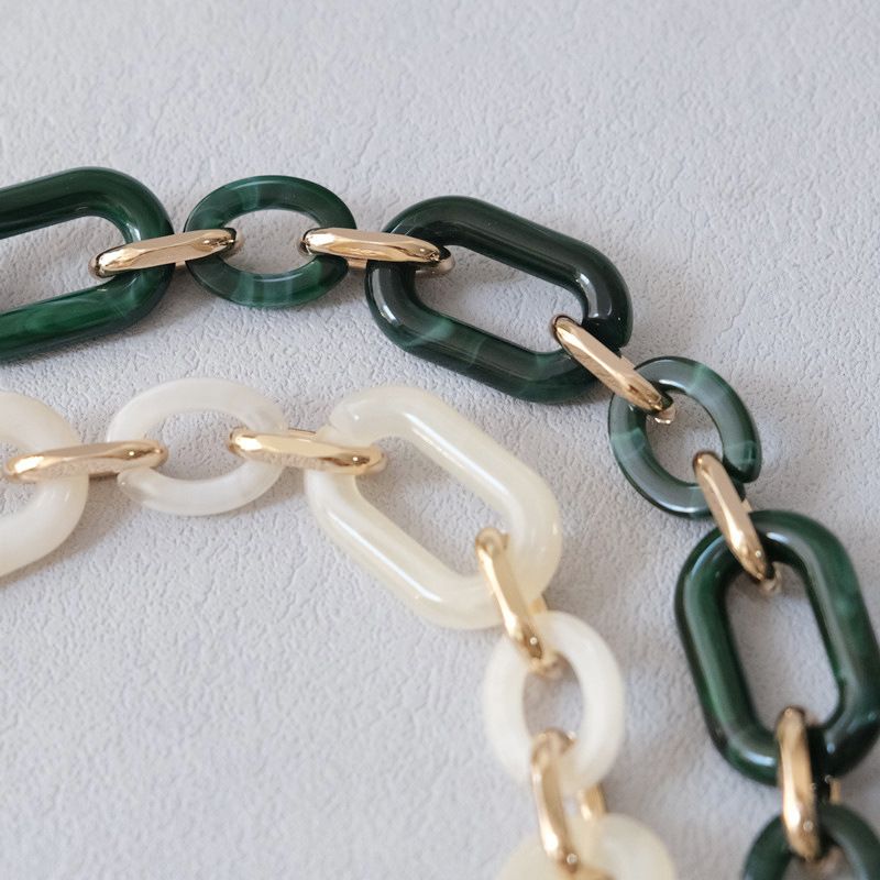 Shoulder Strap Accessories Mixed Gold Bag Resin Thick Acrylic Phone Chain_voghion.com