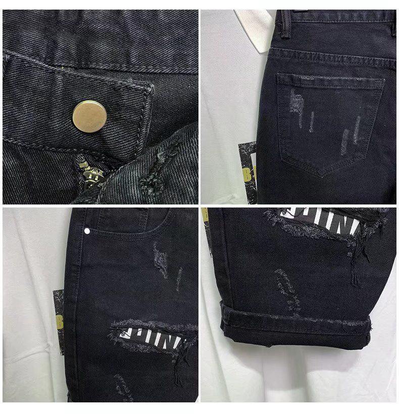 Vīriešu apģērbs Slim Fit džinsa bikses Modernas šorti Slim Shorts_voghion.com