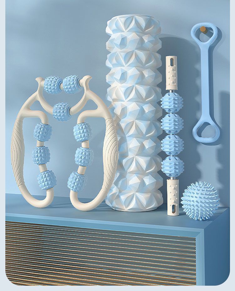 Rullo di schiuma dimagrante, artefatto, morsetto circolare massaggiatore, bastone per massaggio a denti di lupo, attrezzatura per modellare le gambe, colonna per yoga e fitness_voghion.com