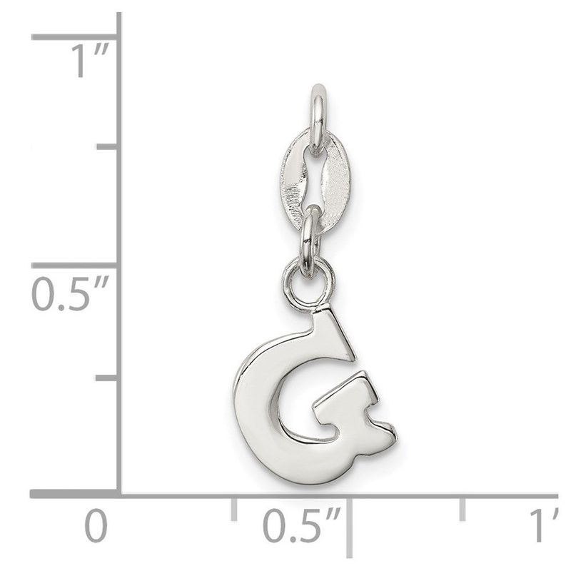 Sterling Silver Letter G Initial Charm_voghion.com