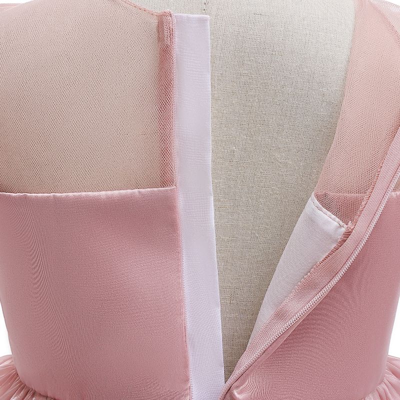 Mother & Kids Girls dress bow princess dress performance costume Christmas puffy cake dress flower girl wedding dress dress_voghion.com