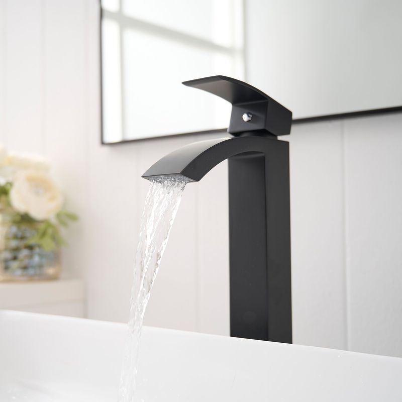 Waterfall Showerhead Bathroom Faucet, Single Handle Bathroom Sink Faucet_voghion.com