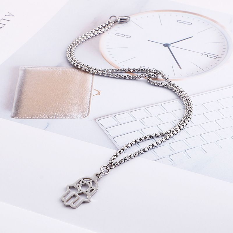 Damesmykker Rustfritt stål Jenter Mote Gyllent hjerteformet dobbeltlags armbånd Strandferie Geometrisk Titanstålsmykker_voghion.com