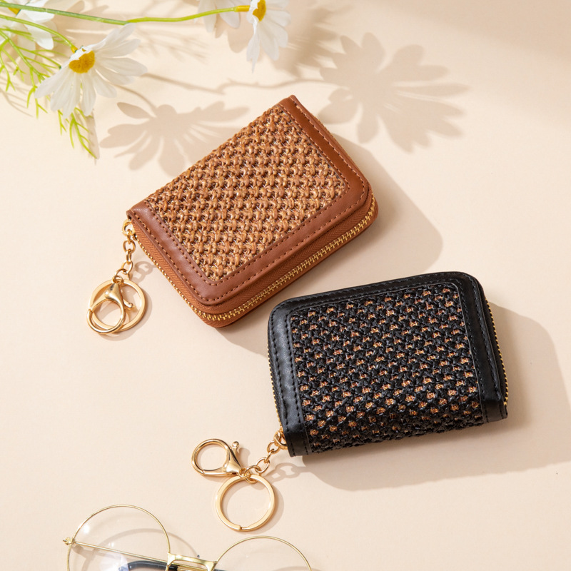 2023 New Women's Organ Card Money Anti demagnetization Zero Wallet Hollow Small Key Bag_voghion.com