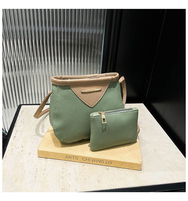 Set di due pezzi di borse da donna, la moda più popolare di quest'anno, stile mamma e bambino, borsa a tracolla casual tinta unita per donna_voghion.com
