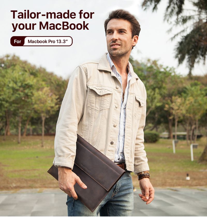 CONTACTS FAMILY Genuine Laptop Case For MacBook Air 13 M4 M3 M2 M1 Pro 14 Inch Computer Slv Bag Briefcase_voghion.com