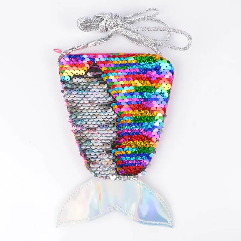 Monederos para niñas pequeñas Monederos de sirena con lentejuelas para niños Bolsos tipo mensajero Bolsos de diseñador Mini bolsos para niñas Monedero para niños_voghion.com