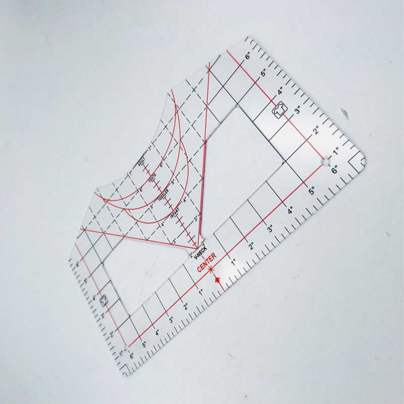 T-shirt Guide Ruler Round Neck Calibration Tool Ruler_voghion.com