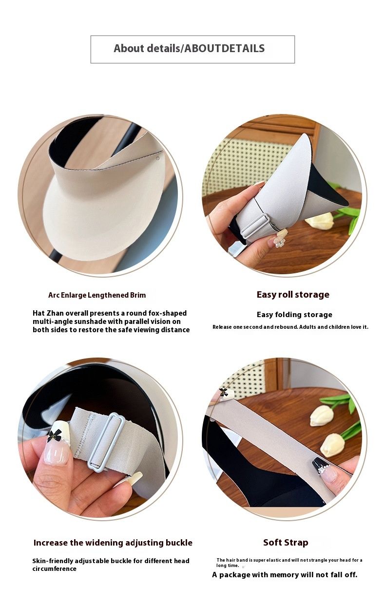 Vasaras skriešanas saules aizsargcepure, sieviešu āra sporta atvērta augšdaļa, saules aizsargcepure, 3D bezgalvas cepures tehnoloģija, bez pēdām, saules cepures tendence_voghion.com