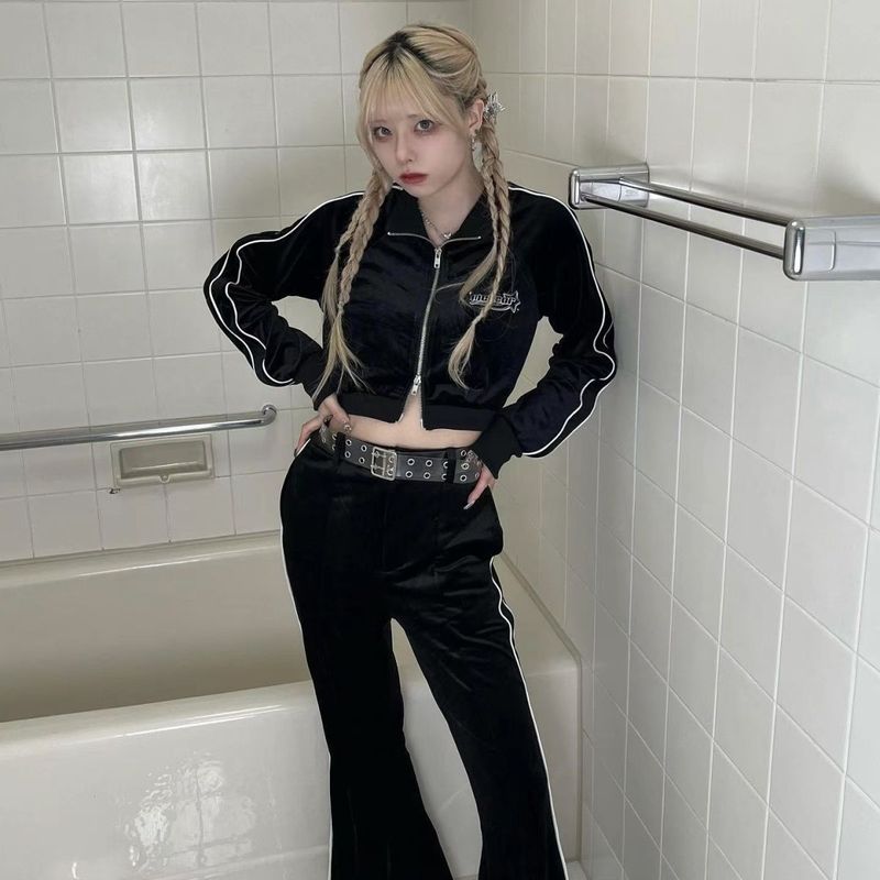Instagram stiliaus permatomas dvigubas krūtis moterims, paprastas ir universalus mados punk meilės diržas, džinsų diržas_voghion.com