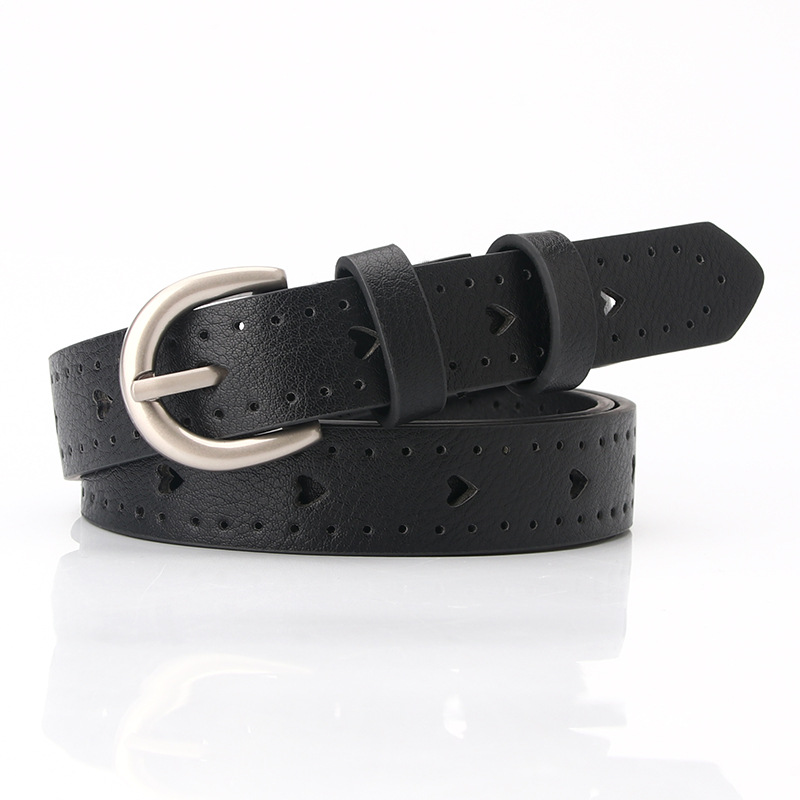 New style women's belt casual versatile hollow belt women's fine decoration simple fashion pin buckle trouser belt_voghion.com