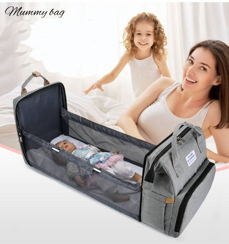Diaper Bag Backpack, Multifunctional Baby Diaper Bag, Diaper Changing Station For Boys Girls, Large Capacity Travel Baby Bag For Mom Dad_voghion.com