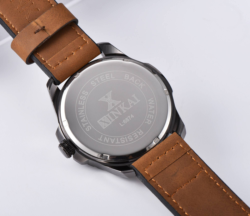Stijlvolle en moderne stijl, op maat gemaakte wijzerplaat, zachte en comfortabele auto-hechting horlogeband, zakenreizen, luxe heren quartz horloge_voghion.com
