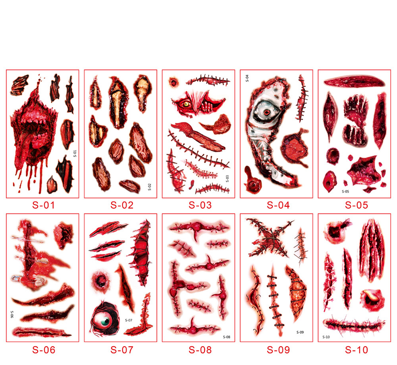 Nouveaux tatouages de dessin animé d'Halloween pour enfants, autocollants temporaires imperméables et amusants pour cadeaux de fête de citrouille_voghion.com